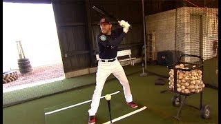 Freddie Freeman gives indepth tutorial on how to hit off a tee [upl. by Idroj869]