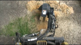 Quick Attach Stump Grinder Bobcat ASV Skidsteer Skid Steer [upl. by Everett]