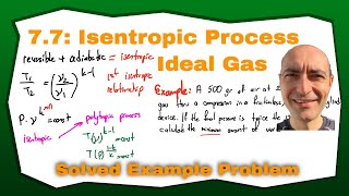 Thermo 77 Entropy Change  Isentropic Processes of Ideal Gases [upl. by Byrn]