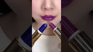 Blue 💙 VS Purple 💜 Lipstick Tutorial Beauty Tips howtoapplyliquidlipstick cosmetics lipstick [upl. by Sacken]