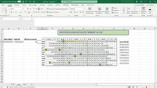 Excel  fonction NBJOURSOUVRES et NBJOURSOUVRESINTL [upl. by Curzon683]