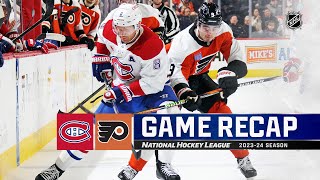 Canadiens  Flyers 110  NHL Highlights 2024 [upl. by Socin]