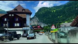 Scenic drive from lauterbrunnen to Grindelwald 🇨🇭 লাউটারব্রুনেন থেকে গ্রিন্ডেলওয়াল্ড সিনিক ড্রাইভ [upl. by Klehm]