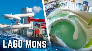 ALL WATER SLIDES at LAGO Mons Piscine du Grand Large [upl. by Ayaros438]