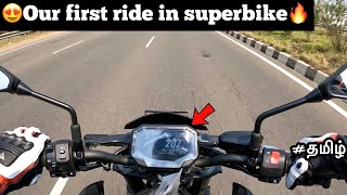 😍Our first ride in superbike🔥 TTF  top speed 😂 tamil  ninja  Kawasaki  z900 [upl. by Ham4]