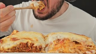 ASMR LASAGNA  EATING SOUNDS NO TALKING [upl. by Sayce]