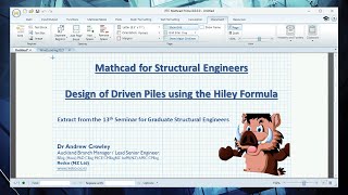 MathCad for Structural Engineers Driven Piles using the Hiley Formula [upl. by Oemac]