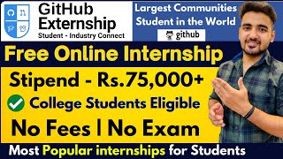 Online Internship For Students  Github Externship 2021  Paid Internship  Github Campus Interns [upl. by Notsnarc646]