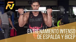 ENTRENAMIENTO INTENSO PARA ESPALDA Y BICEPS [upl. by Philomena]