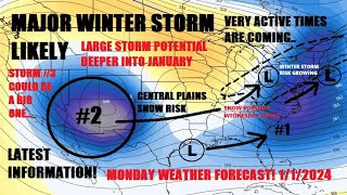 Major Winter storm likely Potential exist for two high impact storms Heavy snow Active times [upl. by Nue]