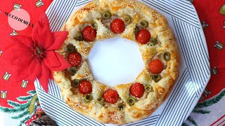 GHIRLANDA NATALIZIA ANTIPASTO SFIZIOSO E BELLISSIMO DA VEDERECHRISTMAS WREATH APPETISER 26 [upl. by Acirt]