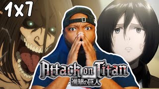 NO SHE CANT Attack On Titan Season 1 Episode 7 Reaction [upl. by Brandtr]