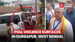 Bengal Election Violence Mob Attacks BJP Durgapur Candidate Dilip Ghoshs Convoy At Manteswar Area [upl. by Aoniak]