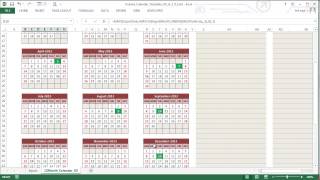 Custom Printable Calendar US in Excel [upl. by Llehcram]