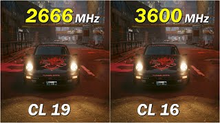 2666 MHz VS 3600 MHz RAM on Ryzen 7 5800X3D  1080p 1440p [upl. by Arais900]