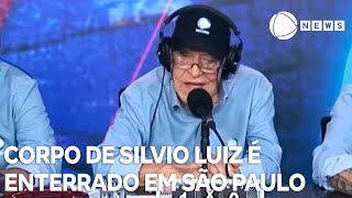 Corpo de Silvio Luiz é enterrado em velório restrito a parentes e amigos [upl. by Fisher747]