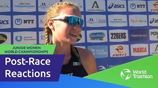 PostRace Reactions  Ambre Grasset  Junior Women World Championships [upl. by Staw]