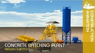 Concrete Batching Plant Works  Ready Mix Machine  Mixing Plant [upl. by Naoh10]