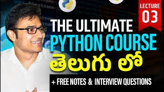 The Ultimate Python Course  L3  Python vs C  Ravindrababu Ravula [upl. by Gabriello]