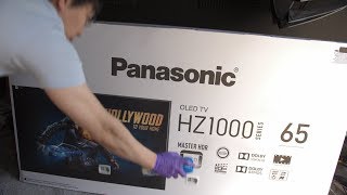 Panasonic HZ1000 OLED TV Unboxing  Picture Settings [upl. by Nodyarb639]