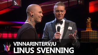 Vinnarintervju med Linus Svenning  Melodifestivalen 2015 [upl. by Eadrahs112]