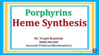 Porphyrins amp Heme Synthesis  hemoglobin Chemistry amp Metabolism  Biochemistry  NJOYBiochemistry [upl. by Fine101]