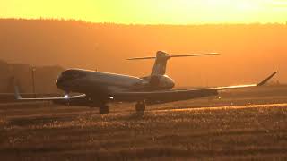 Gulfstream G700 N702GD first ever landing at Zurich Airport by Sunset [upl. by Htebzile615]