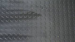 Duplex cleaning dimpled rubber flooring [upl. by Aerdnaek]