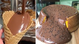 The Most SATISFYING Chocolate Cake Recipes  So Tasty Chocolate Cake Decorating Ideas [upl. by Rtoip]