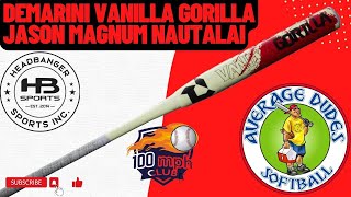 HITTING WITH THE 2024 DEMARINI VANILLA GORILLA  AVERAGE DUDES SOFTBALL SLOWPITCH BAT REVIEW [upl. by Fording]