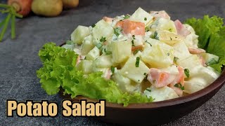 POTATO SALAD with HAM and EGG  FILIPINO STYLE  EASY POTATO SALAD RECIPE [upl. by Anale279]