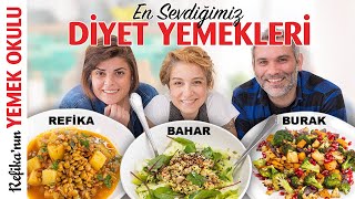 Bizi Zayıflatan Yemekleri Yaptık  En Sevdiğimiz 3 Diyet Tarifi  Salata Fırında Sebze Mercimek [upl. by Sucirdor]