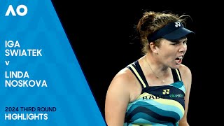 Iga Swiatek v Linda Noskova Highlights  Australian Open 2024 Third Round [upl. by Neoma]