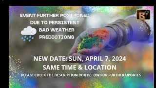 Upcoming Holi Celebration in The Bay Area 2024 New Date Sun April 7 2024 [upl. by Bedad]