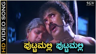 Puttamalli Puttamalli  Putnanja  HD Video Song  Ravichandran  Meena  Mano  Hamsalekha [upl. by Anolla]