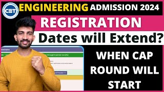 ENGINEERING Registration Dates Will Extend  MHT CET CAP Round Starting Dates 2024 [upl. by Malissia]