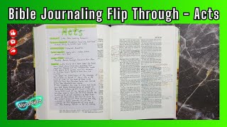 Journaling Bible Flip Through  The Book of Acts [upl. by Elleral174]