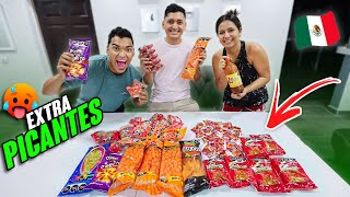 PROBANDO DULCES y GOLOCINAS MEXICANAS PICANTES con LARIN y YUDI 🌶️🇲🇽 [upl. by Kathryne441]