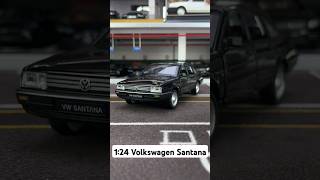 124 Volkswagen Santana Diecast Model  Sleek Black Edition Collectible Car [upl. by Auhs]