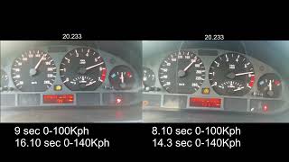 BMW E46 320i m54b22 acceleration 0200Kph stock vs mild ecu tune  remap [upl. by Fred]