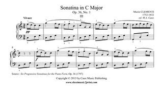 Clementi  Sonatina Op 36 No 1 33 [upl. by Dianemarie]