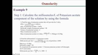 How to solve osmolarity calculation problems 5 [upl. by Falconer491]