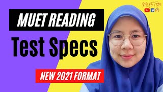 Test Specs  MUET Reading  New Format [upl. by Laith972]