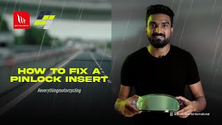 How to fix a Pinlock Insert on a Helmet Visor Antifog Insert Fixing on a Visor [upl. by Adlin]