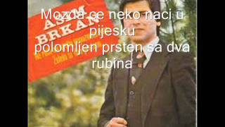 Asim Brkan  Vjerenicki prsten tekst [upl. by Naniac]