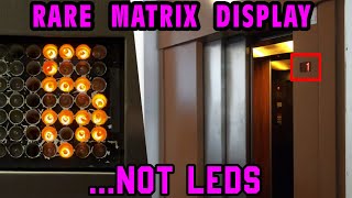 RARE DOTMATRIX display  but these are NOT LEDs Otis motor room [upl. by Misty]