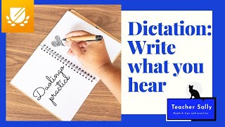 Dictation WRITE WHAT YOU HEAR activity 2 for Duolingo English test and general English practice [upl. by Ariamoy692]