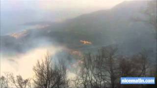 Dix hectares parcourus par un incendie à Castellar [upl. by Andromada]