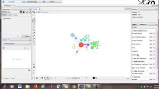 Degree distribution in Gephi [upl. by Nosiddam]