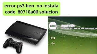 ps3 hen no instala error 80710a06 solución [upl. by Woodley]